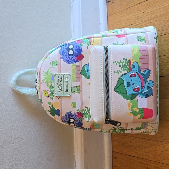 NWT, Loungefly Pokémon Plants Mini Backpack GameStop Exclusive - Picture 7 of 16